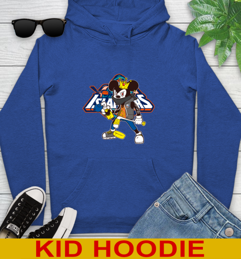 New York Islanders NHL Hockey Mickey Peace Sign Sports Youth Hoodie 10