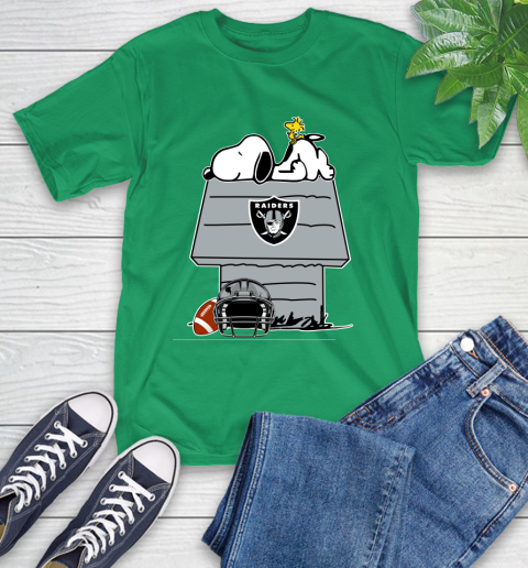 Oakland Raiders NFL Football Snoopy Woodstock The Peanuts Movie T-Shirt 7