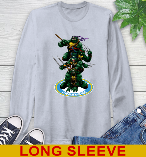 NFL Football Los Angeles Chargers Teenage Mutant Ninja Turtles Shirt Long Sleeve T-Shirt 6