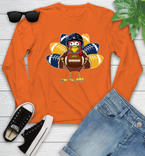San Diego Chargers Turkey Thanksgiving Day Youth Long Sleeve 4