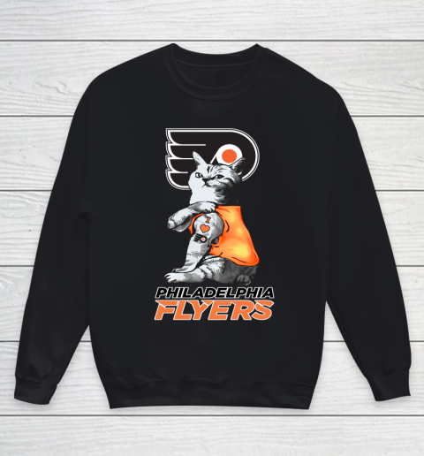 NHL My Cat Loves Philadelphia Flyers Hockey Youth Sweatshirt