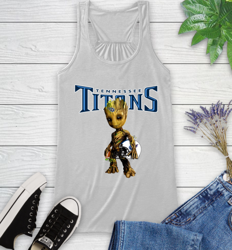 Tennessee Titans NFL Football Groot Marvel Guardians Of The Galaxy Racerback Tank