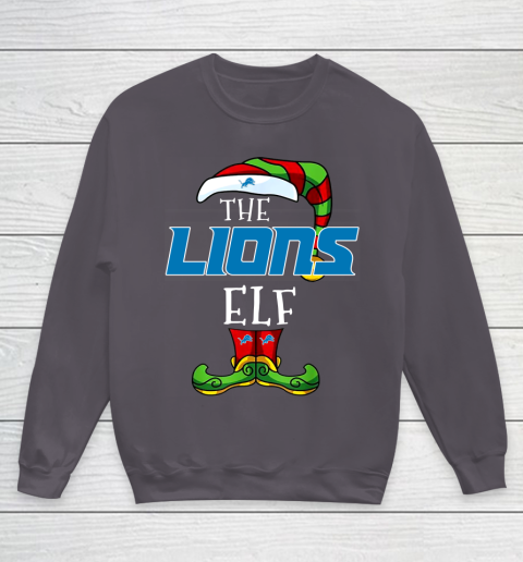 Detroit Lions Christmas ELF Funny NFL Youth Sweatshirt 5