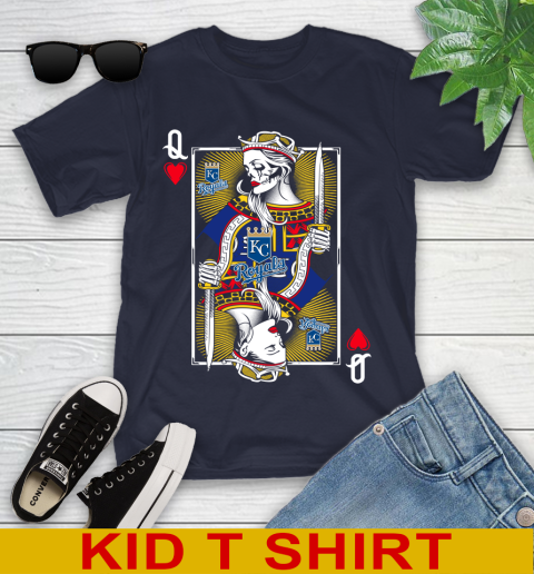 MLB Baseball Kansas City Royals The Queen Of Hearts Card Shirt Youth T-Shirt 2