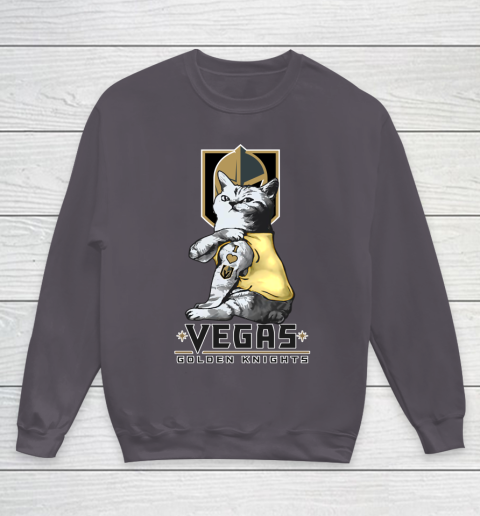 NHL My Cat Loves Vegas Golden Knights Hockey Youth Sweatshirt 5