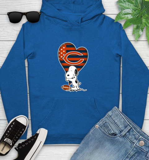 Chicago Bears NFL Football The Peanuts Movie Adorable Snoopy Youth Hoodie 9
