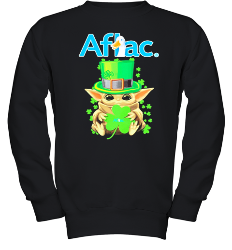 Aflac Baby Yoda St.Patricks Day Youth Sweatshirt