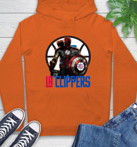 LA Clippers NBA Basketball Captain America Thor Spider Man Hawkeye Avengers Hoodie 5