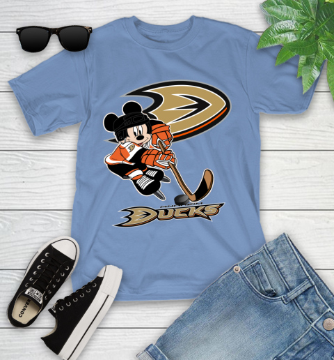 NHL Anaheim Ducks Mickey Mouse Disney Hockey T Shirt Youth T-Shirt 11