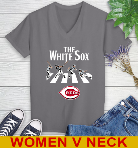 MLB Baseball Chicago White Sox The Beatles Rock Band Shirt Women's V-Neck T-Shirt 12 MLB Baseball Chicago White Sox The Beatles Rock Band Shirt Women's V-Neck T-Shirt - Image 12