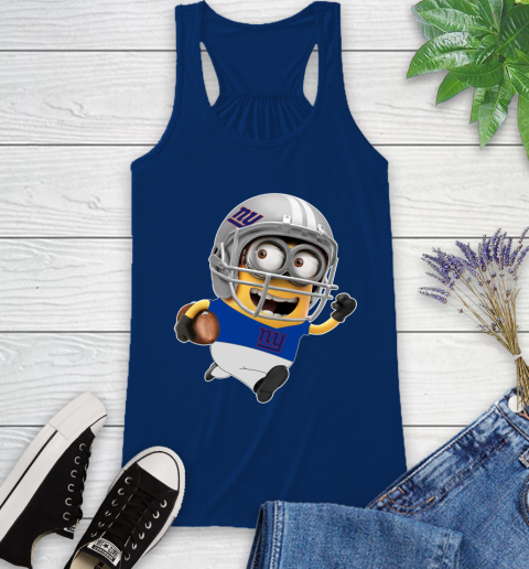 NFL New York Giants Minions Disney Football Sports Racerback Tank 9