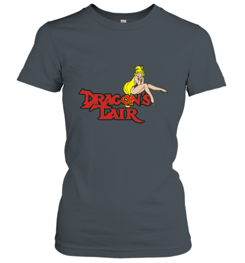 ykro dragons lair daphne baseball shirts ladies t shirt 20 front dark heather