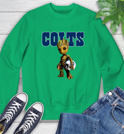 Indianapolis Colts NFL Football Groot Marvel Guardians Of The Galaxy Sweatshirt 6