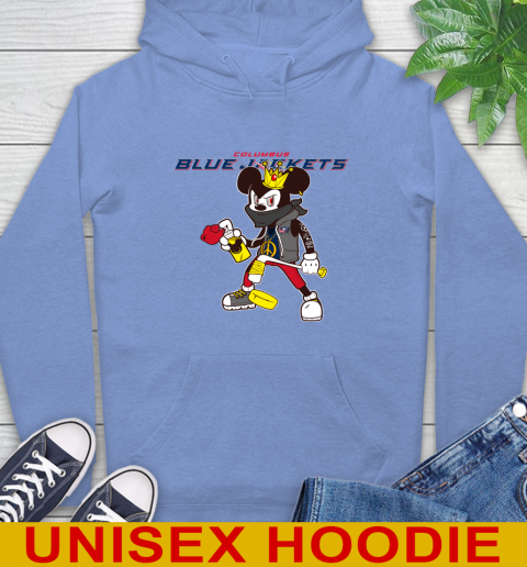 Columbus Blue Jackets NHL Hockey Mickey Peace Sign Sports Hoodie 11