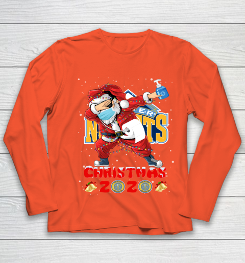 Denver Nuggets Funny Santa Claus Dabbing Christmas 2020 NBA Youth Long Sleeve 3