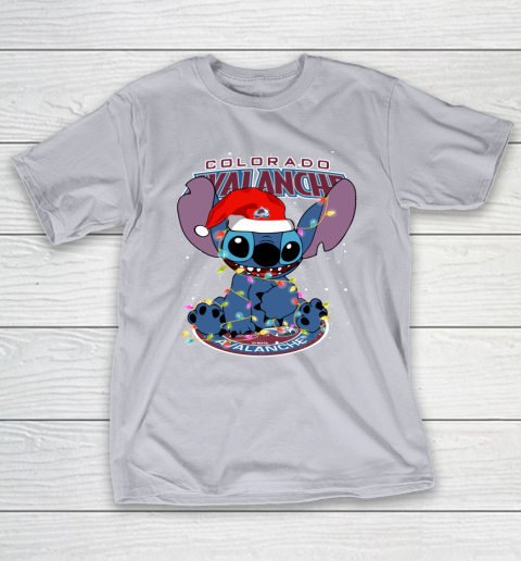 Colorado Avalanche NHL Hockey noel stitch Christmas T-Shirt 4