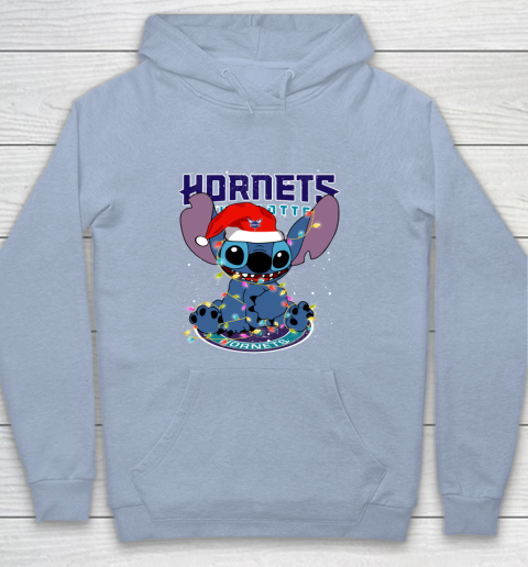 Charlotte Hornets NBA noel stitch Basketball Christmas Youth Hoodie 5