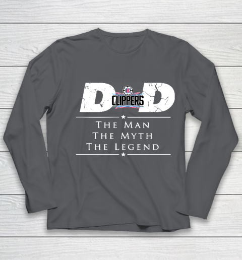 LA Clippers NBA Basketball Dad The Man The Myth The Legend Youth Long Sleeve 6