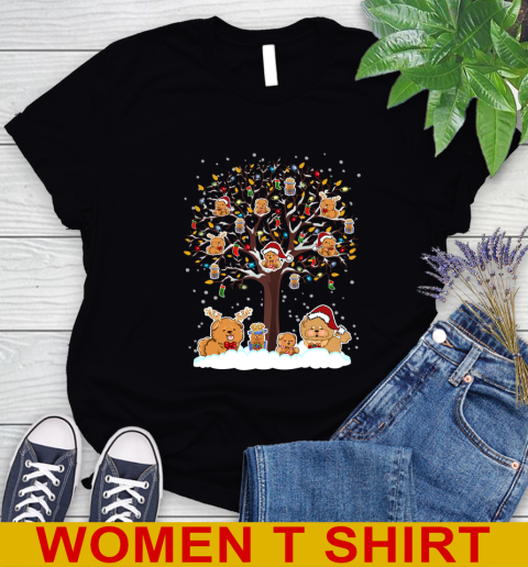 Chow Chow dog pet lover light christmas tree shirt 85