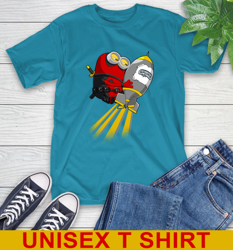 NBA Basketball San Antonio Spurs Deadpool Minion Marvel Shirt T-Shirt 9