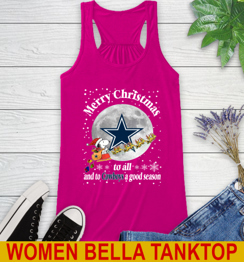 Dallas Cowboys Merry Christmas To All And To Cowboys A Good Season NFL Football Sports Racerback Tank 6