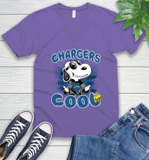 NFL Football Los Angeles Chargers Cool Snoopy Shirt V-Neck T-Shirt 8