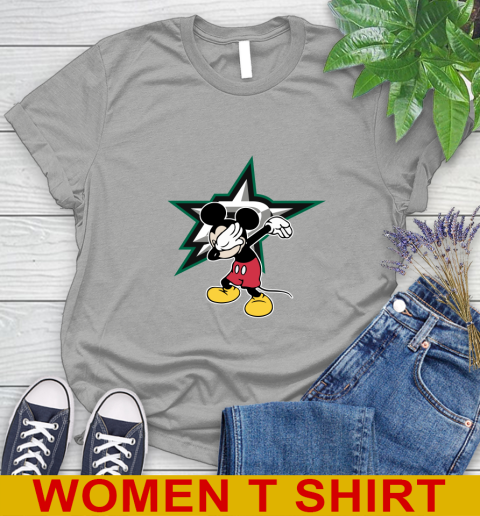 Dallas Stars NHL Hockey Dabbing Mickey Disney Sports Women's T-Shirt 11
