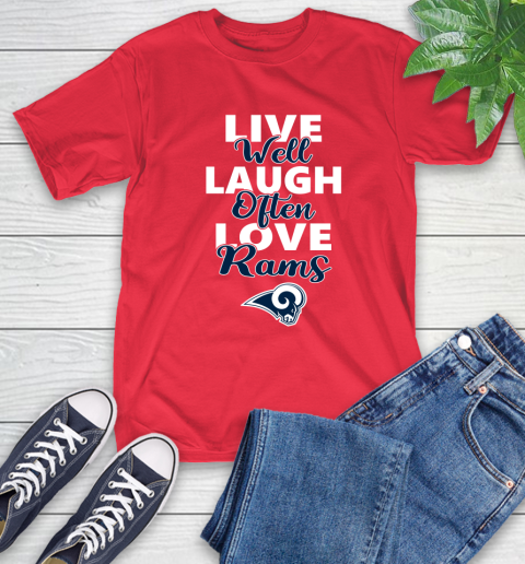 NFL Football Los Angeles Rams Live Well Laugh Often Love Shirt T-Shirt 12