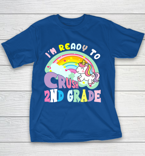 Back to school shirt ready to crush 2nd grade unicorn Youth T-Shirt 14