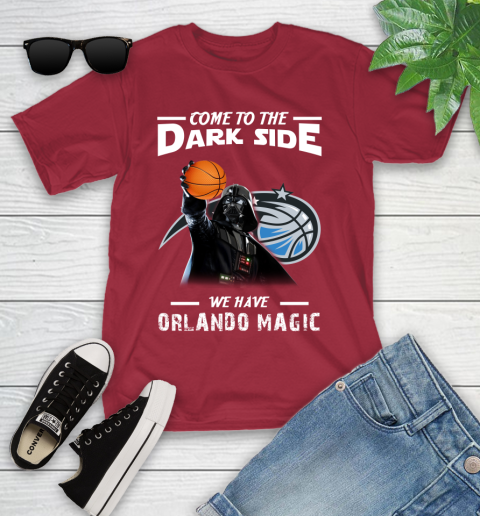 NBA Come To The Dark Side We Have Orlando Magic Star Wars Darth Vader Basketball Youth T-Shirt 14