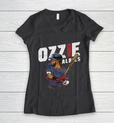 Ozzie Albies 1 Atlanta Brave Women's V-Neck T-Shirt 6
