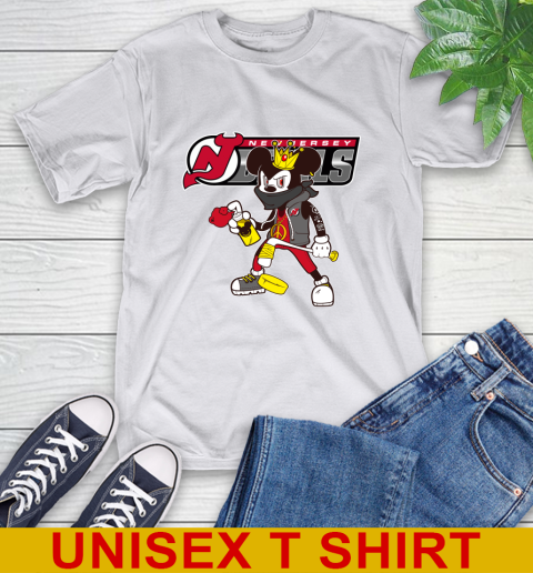 New Jersey Devils NHL Hockey Mickey Peace Sign Sports T-Shirt 12