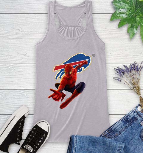 NFL Spider Man Avengers Endgame Football Buffalo Bills Racerback Tank 5