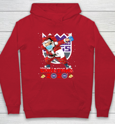 Sacramento Kings Funny Santa Claus Dabbing Christmas 2020 NBA Hoodie 7