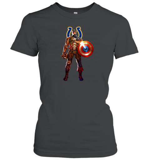 NFL Captain America Marvel Avengers Endgame Football Sports Indianapolis  Colts Women's T-Shirt