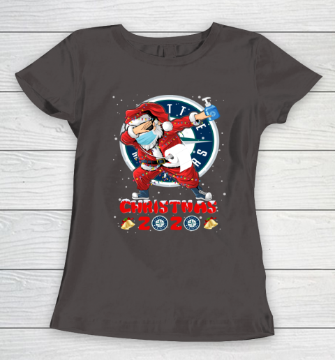 Seattle Mariners Funny Santa Claus Dabbing Christmas 2020 MLB Women's T-Shirt 7