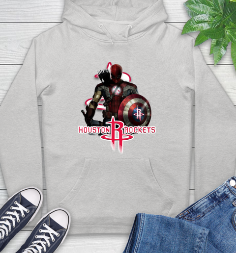 Houston Rockets NBA Basketball Captain America Thor Spider Man Hawkeye Avengers Hoodie