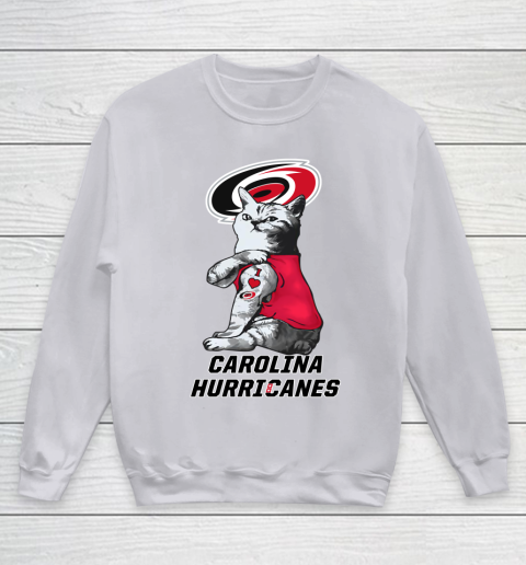 NHL My Cat Loves Carolina Hurricanes Hockey Youth Sweatshirt 3