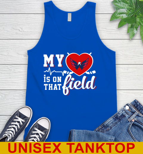 NHL My Heart Is On That Field Hockey Sports Washington Capitals Tank Top 4