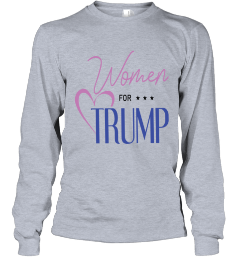n2o0 the deplorable choir women for trump long sleeve tee white14 front sport grey