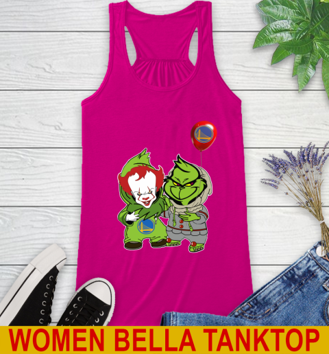 Golden State Warriors Baby Pennywise Grinch Christmas NBA Basketball Racerback Tank 8