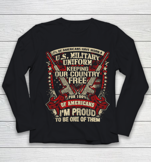 Veteran Shirt Veteran 7% Of American Youth Long Sleeve