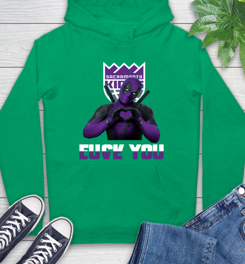 NBA Sacramento Kings Deadpool Love You Fuck You Basketball Sports Hoodie 8