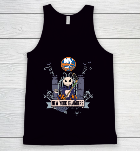 NHL New York Islanders Hockey Jack Skellington Halloween Tank Top