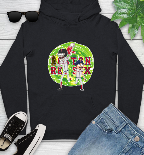 MLB Boston Red Sox Rick And Morty Commissioner's Trophy Baseball Sports Youth Hoodie 2