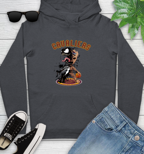 NBA Cleveland Cavaliers Basketball Venom Groot Guardians Of The Galaxy Youth Hoodie 8