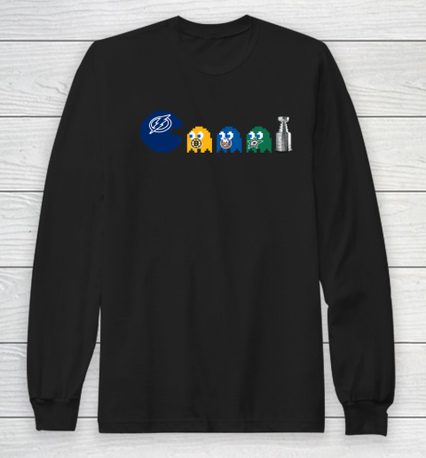 Tampa Bay Lightning x Pacman Create History For Stanley Cup Long Sleeve T-Shirt