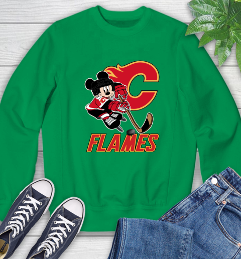 NHL Calgary Flames Mickey Mouse Disney Hockey T Shirt Sweatshirt 6