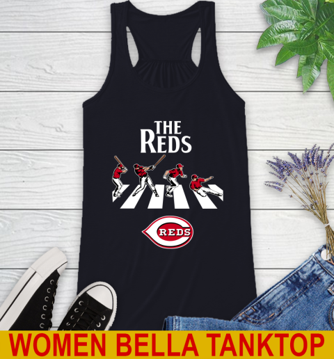 MLB Baseball Cincinnati Reds The Beatles Rock Band Shirt Racerback Tank 8