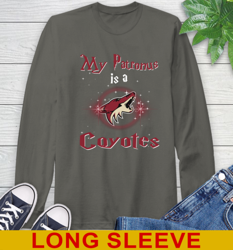 NHL Hockey Harry Potter My Patronus Is A Arizona Coyotes Long Sleeve T-Shirt 10
